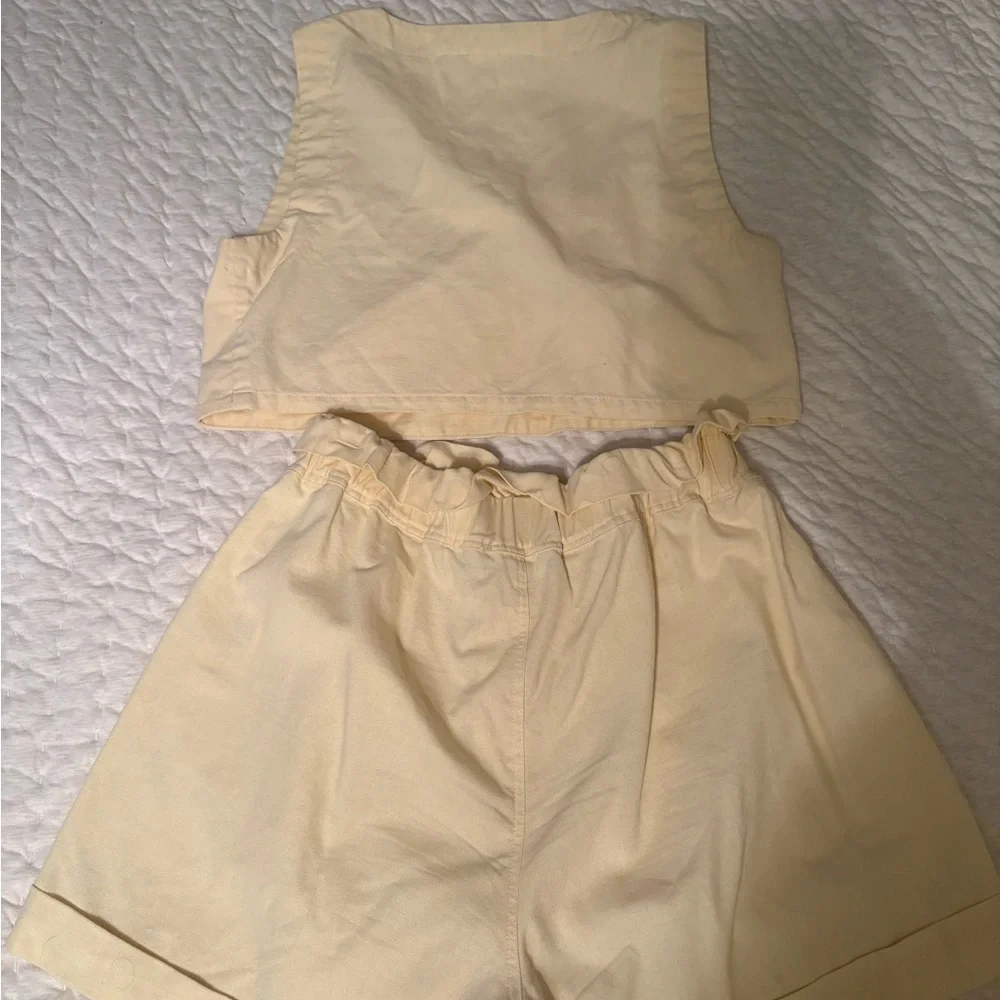 Yellow Women's Two-Piece Set - Picture 3 of 3